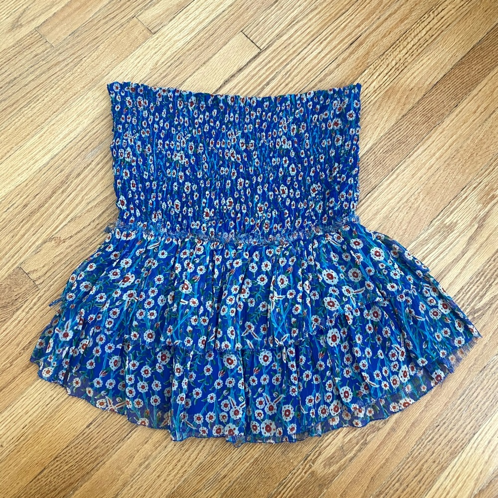 Isabel Marant Silk Floral Ruffle Skirt